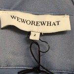 We Wore What NWT Blue Satin Charmeuse Cowl Neck Spaghetti Strap Slip Dress S Photo 7