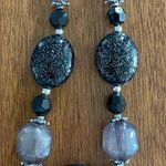 Black Beaded Shimmer Short Necklace Photo 2