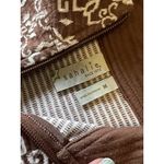 Sahalie Anthropologie Jacquard Sheath Dress Sz M Brown/White Stretch Modern Size M Photo 2