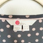 BODEN Grey Pink Polka Dot Boho Bell Sleeve Top Women's UK 14 US 10 Gray Photo 3