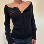 Y2k cherry embellished sweater off Black Photo 2