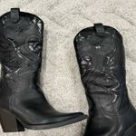 Black Women's Cowboy Boots EU 37 Size 6 Photo 1