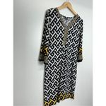 Voir Voir Dress Womens 14 Above Knee Floral Black/Yellow/White V Photo 5