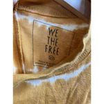 Free People We The  Sz XS Yellow White Tie Dye Top Boho Long Sleeve Crew Neck Tee Photo 2