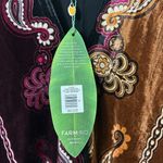 Farm Rio  Multicolored Oversized Velvet Top/Blouse(Size Small) Photo 7
