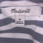Madewell  blue Striped Button-Up Shirt short sleeve slit Photo 7