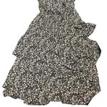 BODEN Women's Rope Petal Bloom Tiered Multi Ruffle Maxi Dress Floral Size 8 Brown Photo 2