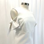 Milly NEW Womens 12 Tie Mod Dress White Cold Shoulder Wedding Bridal Elopement Photo 3