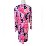 Lilly Pulitzer  Merritt T-shirt Dress Paradise Point Pink Blue Tropical sz MEDIUM Photo 2