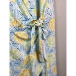 Lands' End  Citrus Lemon Lime Women's 3X Ruffle Hem‎ Wrap Sun Dress Swim Coverup Photo 2