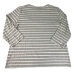 SAINT JAMES Striped Sleeve T Shirt Women Beige White Casual Breton Top Large Tan Photo 1