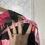 Carolina Herrera short sleeve shift dress black multi floral mini NEW small S20 Photo 8