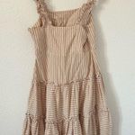 Forever 21  contemporary striped dress ruffled straps Sz M Photo 3