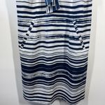 CAbi  Yacht Dress Women S Blue White Tank Cruise Knot Tie Tank Vacation Beach Photo 3