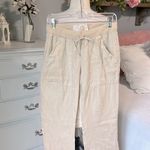 Bella Dahl Linen Pants Khaki Elastic Drawstring  Womens XS Photo 2