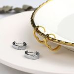 Boutique Unisex‎ Small 14k Gold Plated Sterling Huggie Hoop Earrings, 12mm Photo 4