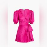 RONNY KOBO Anna Satin Jacquard Mini Dress In Bright Pink Size M Photo 2