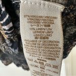 Free People Black & Brown Nouveau New World Drape Long Sleeve Blouse, Sz Large Photo 9