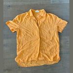Babaton  aritzia 100% silk orange button down shirt Photo 0