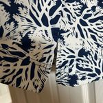 La Mer Luxe Ruffle Coral Pattern Sleeveless Top Blue Size M Photo 3