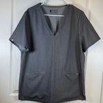 FIGS  V-Neck Gray Casma Pharmacist Surgeon Nurse Doctor Scrub Size XL EUC #2994 Photo 1