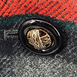 Vintage 80s 90s Wool Plaid Skirt Suit Collarless Blazer Pencil Skirt Gray Red XS Photo 5