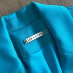 Alice + Olivia Shan Solid Oversized Satin Blazer - Ocean Blue - Size 4 Photo 5