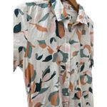 Rachel Zoe Linen Short Sleeve Button Up Tee Shirt Dress Multicolor Size Small Photo 6