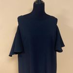 Chelsea28 🛍️ 'Peek-A-Boo' Cold Shoulder Black Shift Mini Dress Size XL Photo 10