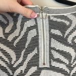 | Zebra Print Zip Back Jacquard Sweater Size Large (Chico's 2) Photo 5