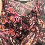Susan Lawrence  Women’s Print Tank Top With Ruffle Front Size L Photo 3