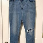 Abercrombie & Fitch NWT  Ankle Jean High Rise Size 16 R / 33 Criss Cross Waist Photo 5