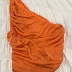 LIONESS  Orange One-Shoulder Top Photo 0