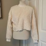 Calvin Klein Cutest White Furry Cropped Sweater Photo 0