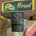 Mirasol Boho Jacket L Embroidered Floral Festival Artsy India Cotton Patchwork Tan Size L Photo 5