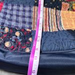 Quilted Patchwork Purse Red Blue Americana Tote Bag Floral Stars Country Retro Photo 13