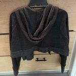 Urban Outfitters NWT Out From Under Koa Open Front Cropped Hoodie Jacket Gray Si Photo 4