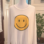 Fantastic Fawn  EUC Oversized Smiley Face Lightweight Sweatshirt  Photo 0