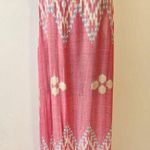 Indah Leyti High-Low Ruffle Hem Sundress Pink Endek Print Size Medium Photo 0