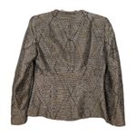 LAFAYETTE 148 NY Gold Black Geo Print Evening Jacket Double Zip Women's 6 Photo 1