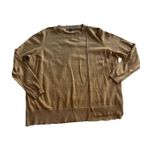 Elliot Lauren Tan Sweater Size L Cotton Cashmere Minimalist Preppy Casual Cozy Brown Size L Photo 0