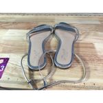 Jewel Badgley Mischka Slingback Women's 8.5 Silver Bridget Embellished Sandals Photo 3