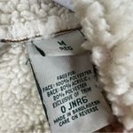 L.L.Bean Faux Suede Sherpa Coat Womens M Brown Button Front Winter Ranch Jacket Size M Photo 4