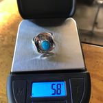 Sleeping Beauty Turquoise Sterling Silver Cowgirl Ring Size 6 Blue Photo 8