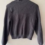 ZARA  Charcoal Gray Ribbed Mock Neck Sweater Photo 0