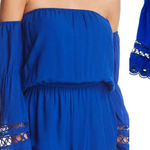 Ramy Brook Ramy Brook Markos Romper Cotton Swim Cover-Up Cobalt Royal Blue Size XS Photo 0