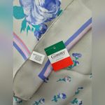 Floral Scarf with Purple and Blue Roses Square Neck Scarf New With Tags Photo 3