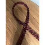 Etienne Aigner  Leather Woven Belt Size Small Genuine Leather 8292 Solid Brass Photo 2