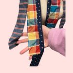 Source Unknown Set of 3 cute vintage rainbow silk bow hair neck ties 2” x 40” multipurpose Photo 1