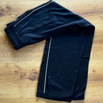 Zyia  Black Piping Classy Joggers Wide Leg Pants Size Small Photo 0